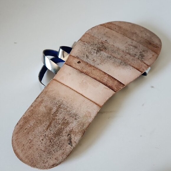 JEFFREY CAMPBELL | Ancient Greek style metallic strappy leather sandals Sz 8 - Picture 3 of 5